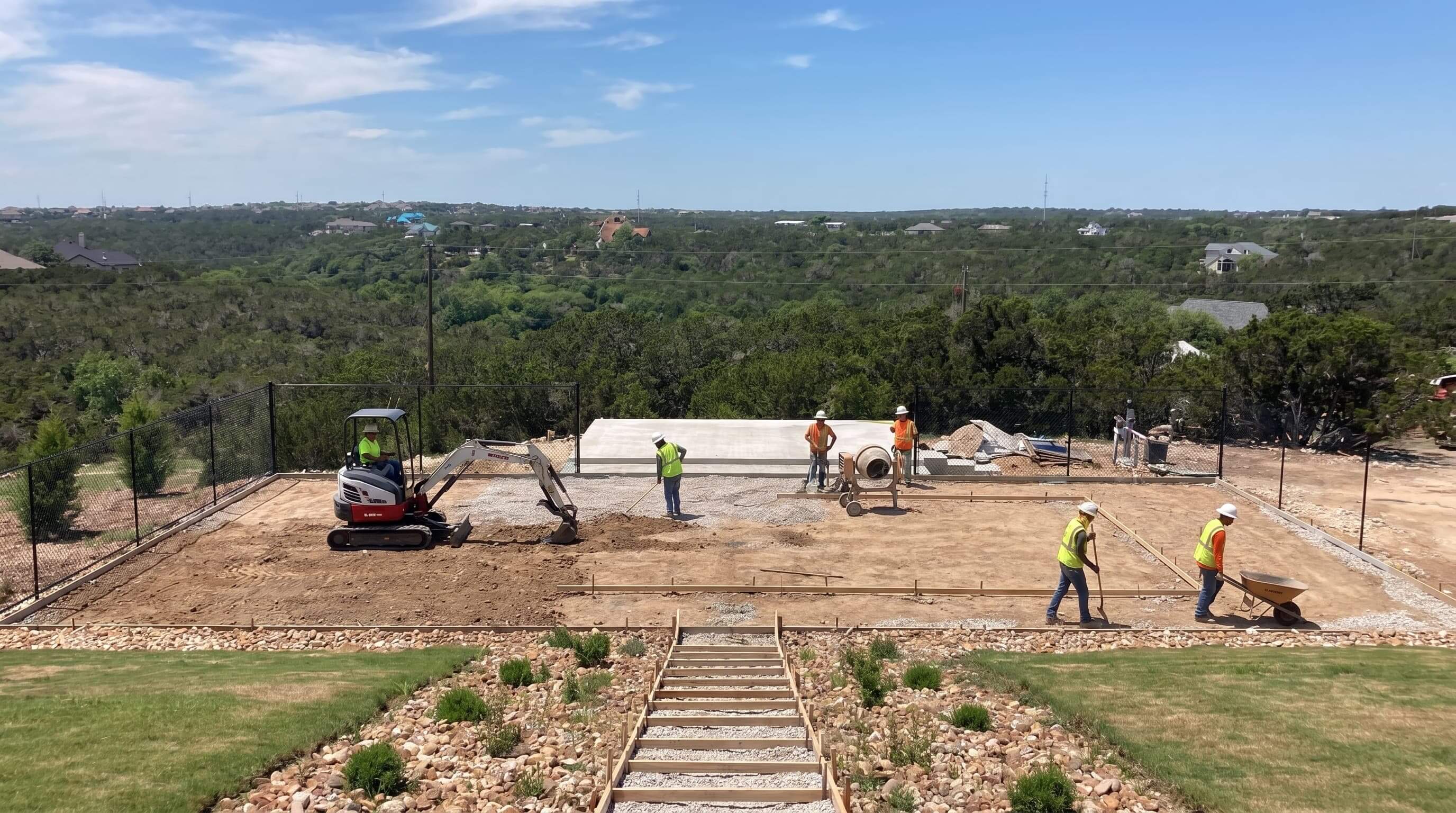Before — site prior to court construction