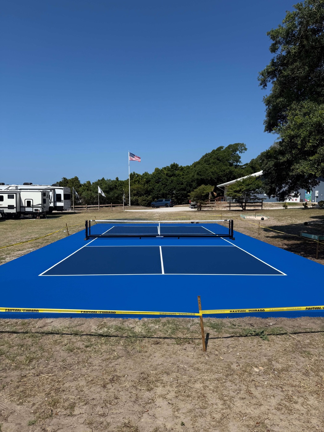 Pickleball court built for a mobile home park community in Rogers, Arkansas.